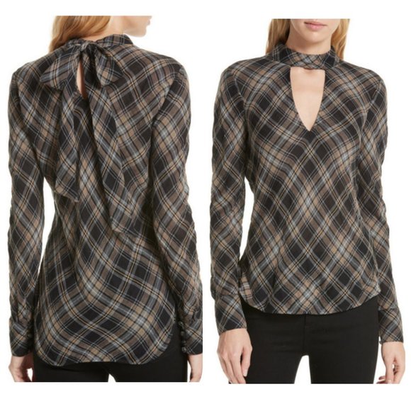 Veronica Beard Tops - New Veronica Beard Metallic Plaid Top